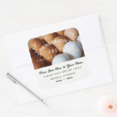 Individuelle Name "Frische Eier", Eierkarton Quadratischer Aufkleber (Umschlag)