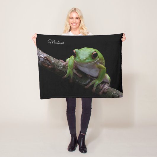 Individuelle Name Frog Fleece Blanket (Beispiel)
