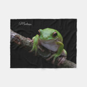 Individuelle Name Frog Fleece Blanket (Vorderseite (Horizontal))