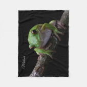 Individuelle Name Frog Fleece Blanket (Vorderseite)