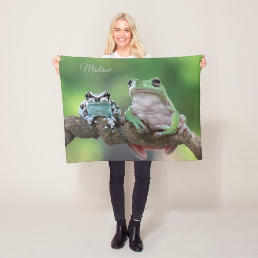 Individuelle Name Frog Fleece Blanket (Beispiel)