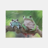 Individuelle Name Frog Fleece Blanket (Vorderseite (Horizontal))