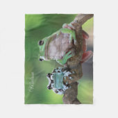 Individuelle Name Frog Fleece Blanket (Vorderseite)