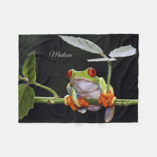 Individuelle Name Frog Fleece Blanket (Vorderseite (Horizontal))