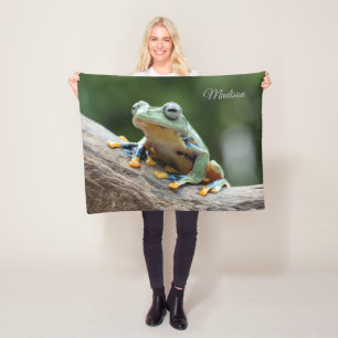 Individuelle Name Frog Fleece Blanket