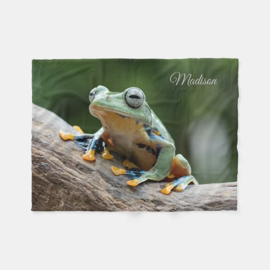 Individuelle Name Frog Fleece Blanket (Vorderseite (Horizontal))