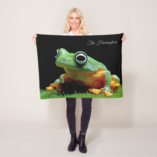 Individuelle Name Frog Fleecedecke (Beispiel)
