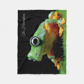 Individuelle Name Frog Fleecedecke (Vorderseite)