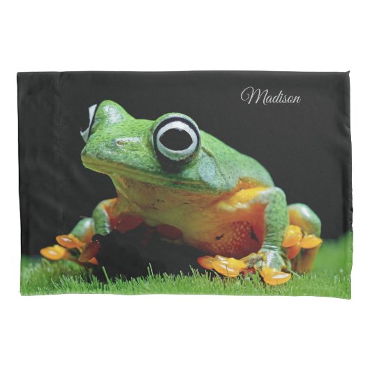 Individuelle Name Frog Kissenbezug (Vorderseite)