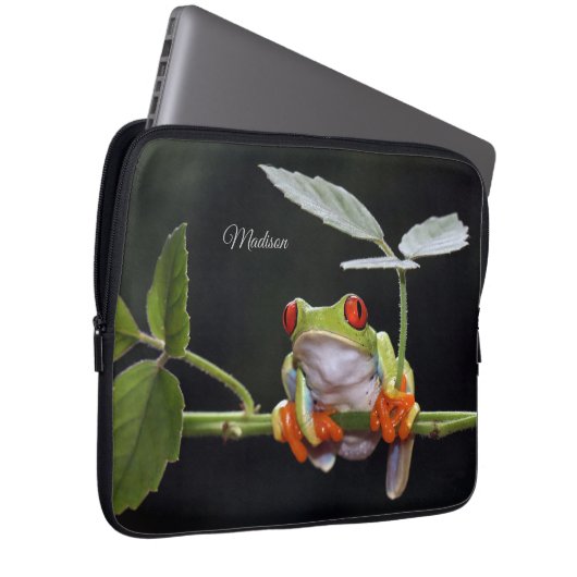 Individuelle Name Frog Laptopschutzhülle (Vorne Rechts)