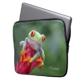 Individuelle Name Frog Laptopschutzhülle (Vorderseite Links)