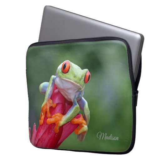 Individuelle Name Frog Laptopschutzhülle (Vorderseite Links)