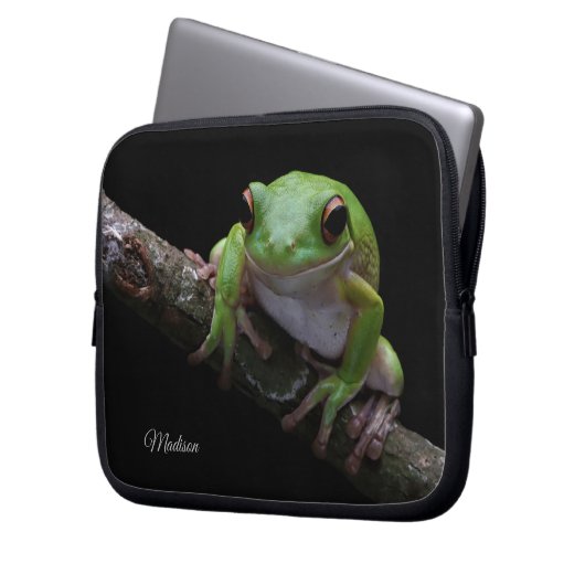 Individuelle Name Frog Notebook-Sieb Laptopschutzhülle (Vorderseite Links)