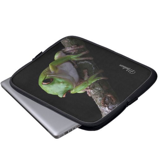 Individuelle Name Frog Notebook-Sieb Laptopschutzhülle (Vorne Knopf)