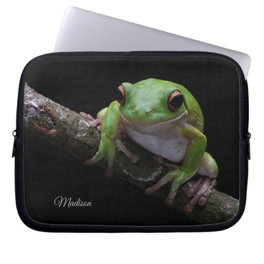 Individuelle Name Frog Notebook-Sieb Laptopschutzhülle (Vorderseite)