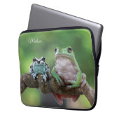 Individuelle Name Frog Notebook-Sieb Laptopschutzhülle (Vorderseite Links)