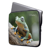 Individuelle Name Frog Notebook-Sieb Laptopschutzhülle (Vorderseite Links)