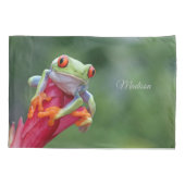 Individuelle Name Frog Pillow Case Kissenbezug (Rückseite)