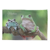 Individuelle Name Frog Pillow Case Kissenbezug (Rückseite)