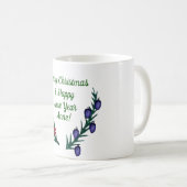 Individuelle Name Frohe Weihnachten und Glück Neue Kaffeetasse (VorderseiteRechts)