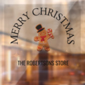 Individuelle Name Frohe Weihnachtsgingerbäckerin M Fensteraufkleber (Blatt 2)