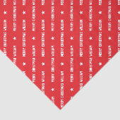 Individuelle Name Frohe Weihnachtstypografie Red Seidenpapier (Ausschnitt)