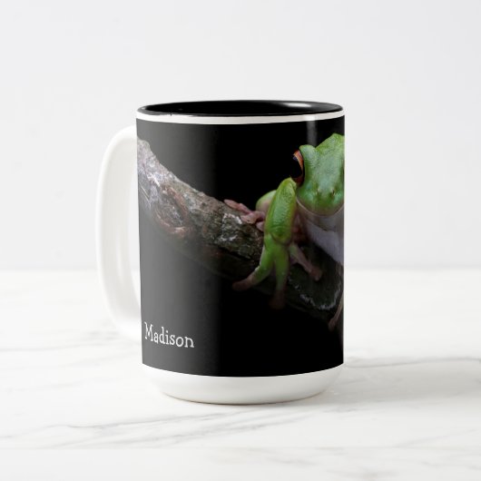 Individuelle Name Frosch Tasse (Vorderseite Links)