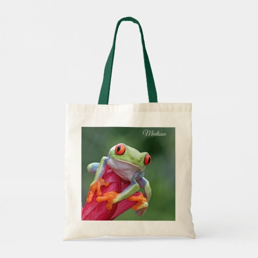 Individuelle Name Frosch Totbeutel Tragetasche (Rückseite)