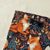 Individuelle Name-Füchse und Blattmuster Strandtuch (Beispiel)