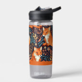 Individuelle Name-Füchse und Blattmuster Trinkflasche (Links)