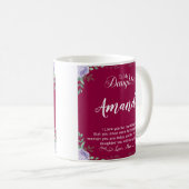 Individuelle Name Fuchsia-Nachricht für Tochter au Kaffeetasse (VorderseiteRechts)