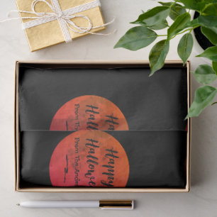 Individuelle Name Full Moon Muster Happy Halloween Seidenpapier