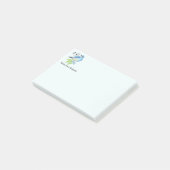Individuelle Name Fun Bluebird Bird Nature Art Post-it Klebezettel (angewinkelt)