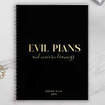 Individuelle Name Fun Cool Chic EVIL PLANS Planer
