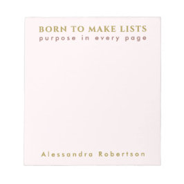 Individuelle Name Fun List Lover Pastellrosa Minim Notizblock