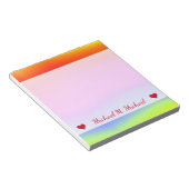 Individuelle Name; Fun Multicolore-Rainbow-ähnlich Notizblock (angewinkelt)