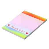 Individuelle Name; Fun Multicolore-Rainbow-ähnlich Notizblock (Rotiert)