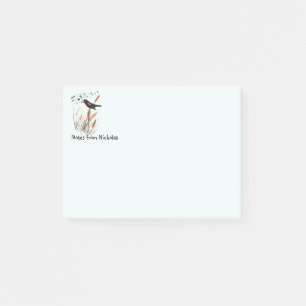 Individuelle Name Fun Red-Winged Blackbird Natur K Post-it Klebezettel