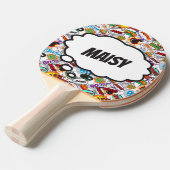 Individuelle Name Fund Trendy Comic Book Tischtennis Schläger (Vorderseite)