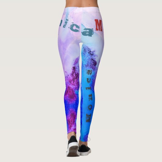 Individuelle Name Funky Leggings (Rückseite)