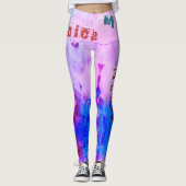 Individuelle Name Funky Leggings (Vorderseite)