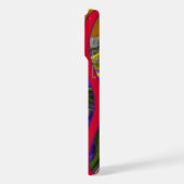 Individuelle Name Funky Liquid Wave Red Yellow Str iPhone Hülle (Linke Seite)