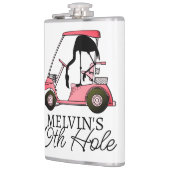 Individuelle Name Funny 19. Loch Golf Thema Flamin Flachmann (Links)