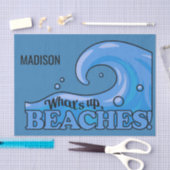 Individuelle Name Funny Beach Wave Gewebpapier Seidenpapier (Handwerk)