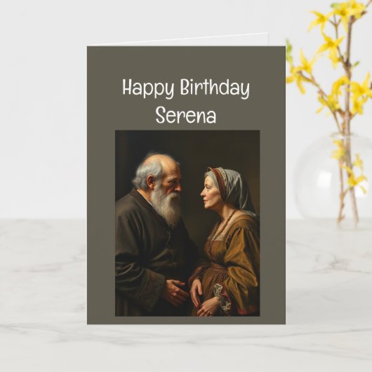 Individuelle Name Funny Birthday wird älter Karte (Gelbe Blume)