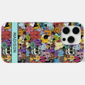Individuelle Name Funny Cats Illustration Case-Mate iPhone Hülle (Rückseite (Horizontal))