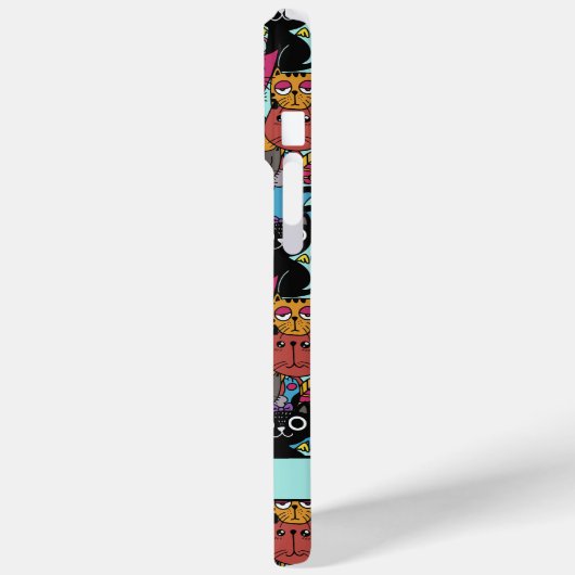 Individuelle Name Funny Cats Illustration Case-Mate iPhone Hülle (Rückseite / Links)