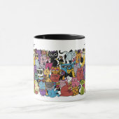 Individuelle Name Funny Cats Illustration Tasse (Zentrum)