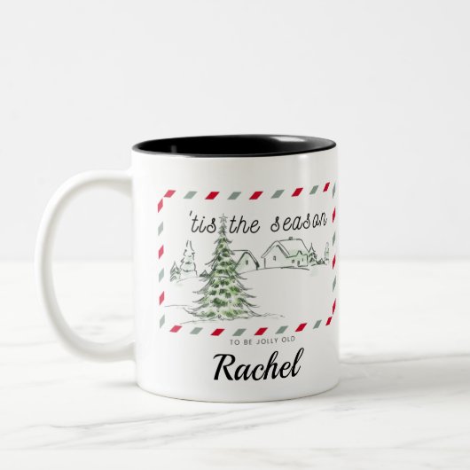 Individuelle Name Funny Christmas Tasse (Links)