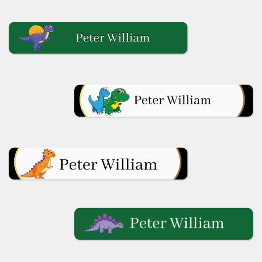 Individuelle Name Funny Dinosaur, Blätter 1St. Etiketten (Gruppe)